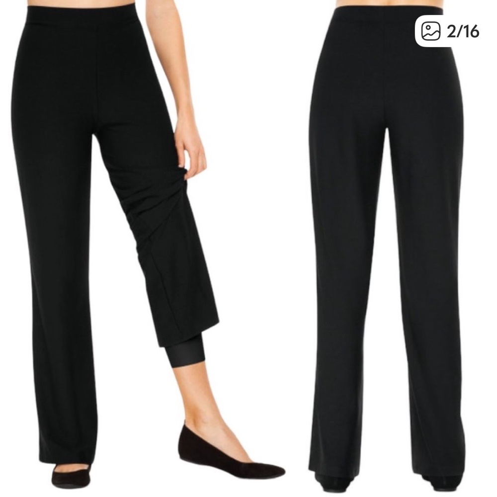 Spanx Bod-A-Bing! Pant High-Rise Shapewear Bottoms Straight Leg Black Medium